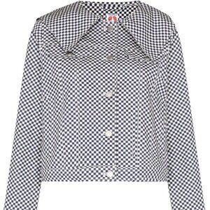 Shrimps Adria Check Print Denim Jacket - US4 / UK8